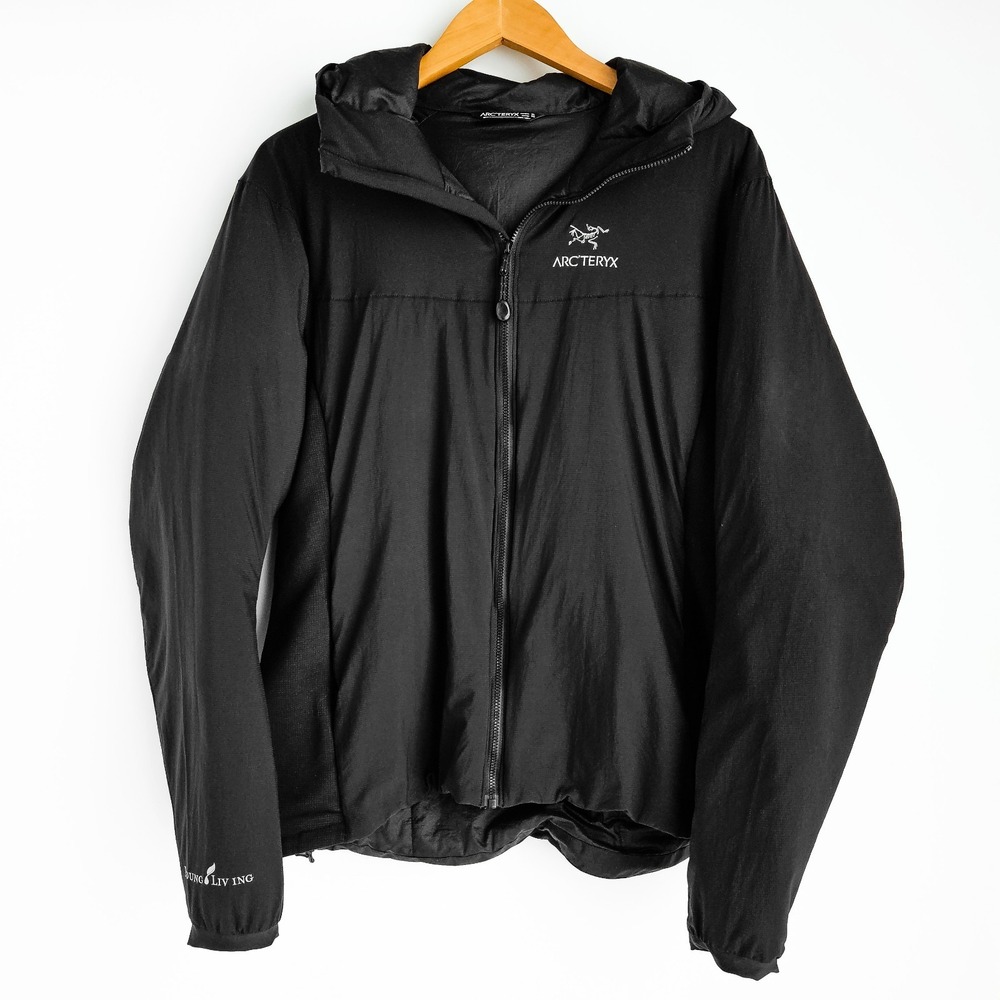 Arcteryx Atom LT Hoody Jacket Women's XL Black Front Zip Insulated Lightweight